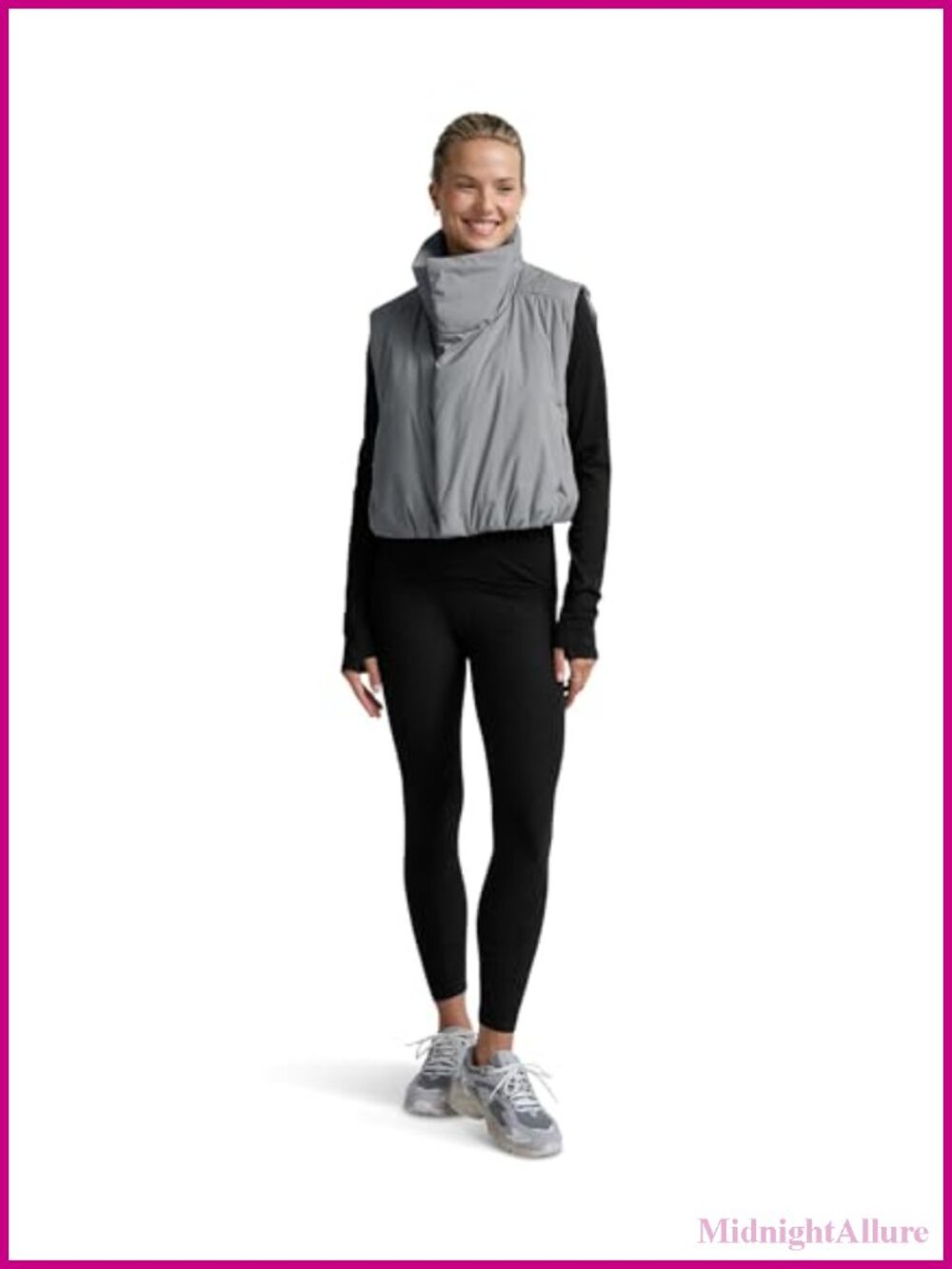 Oversized Puffer Vest 100% Polyester Water Repellent Sleeveless